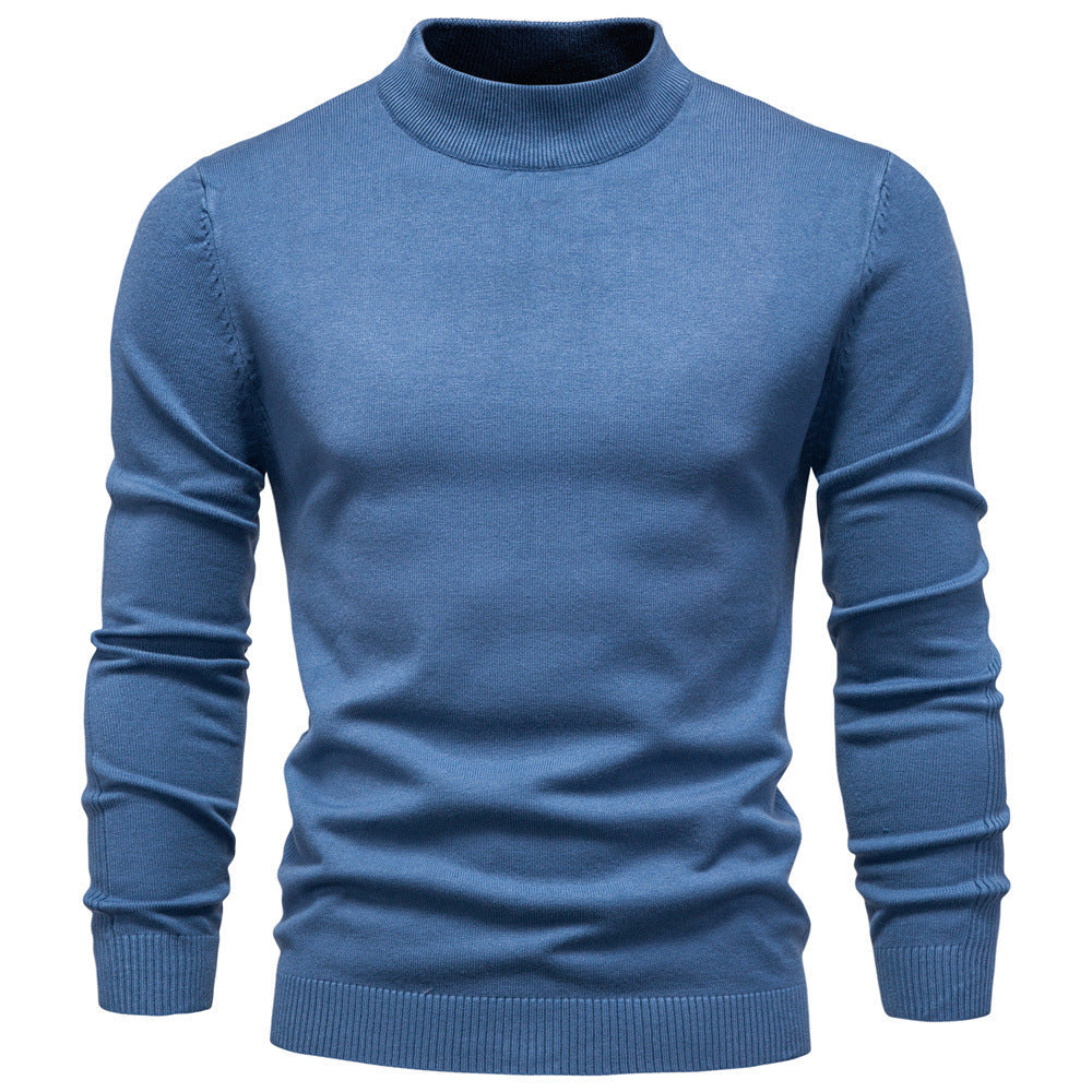 Men's Ribbed High Neck Jumper