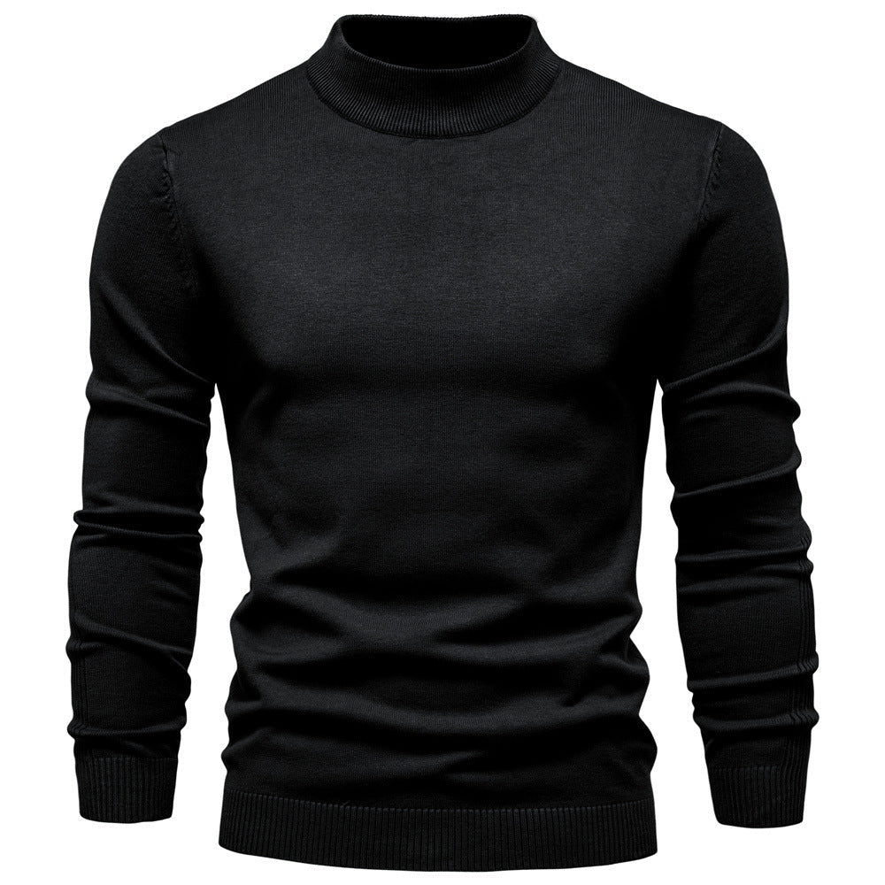 Men's Ribbed High Neck Jumper