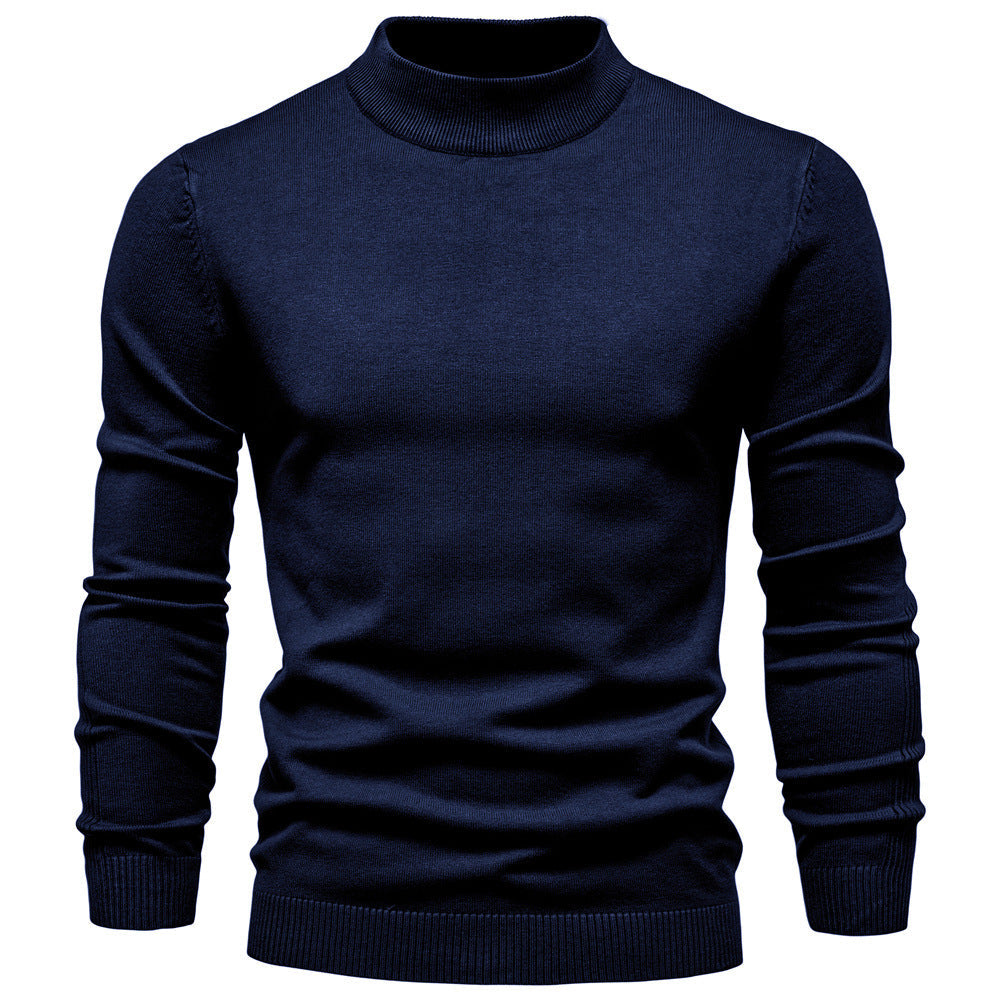 Men's Ribbed High Neck Jumper