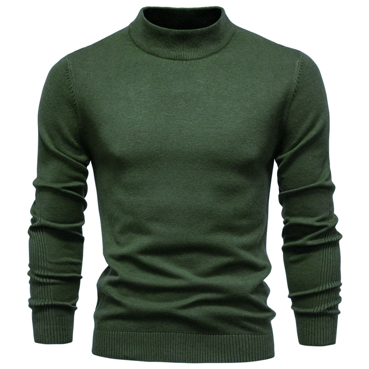 Men's Ribbed High Neck Jumper