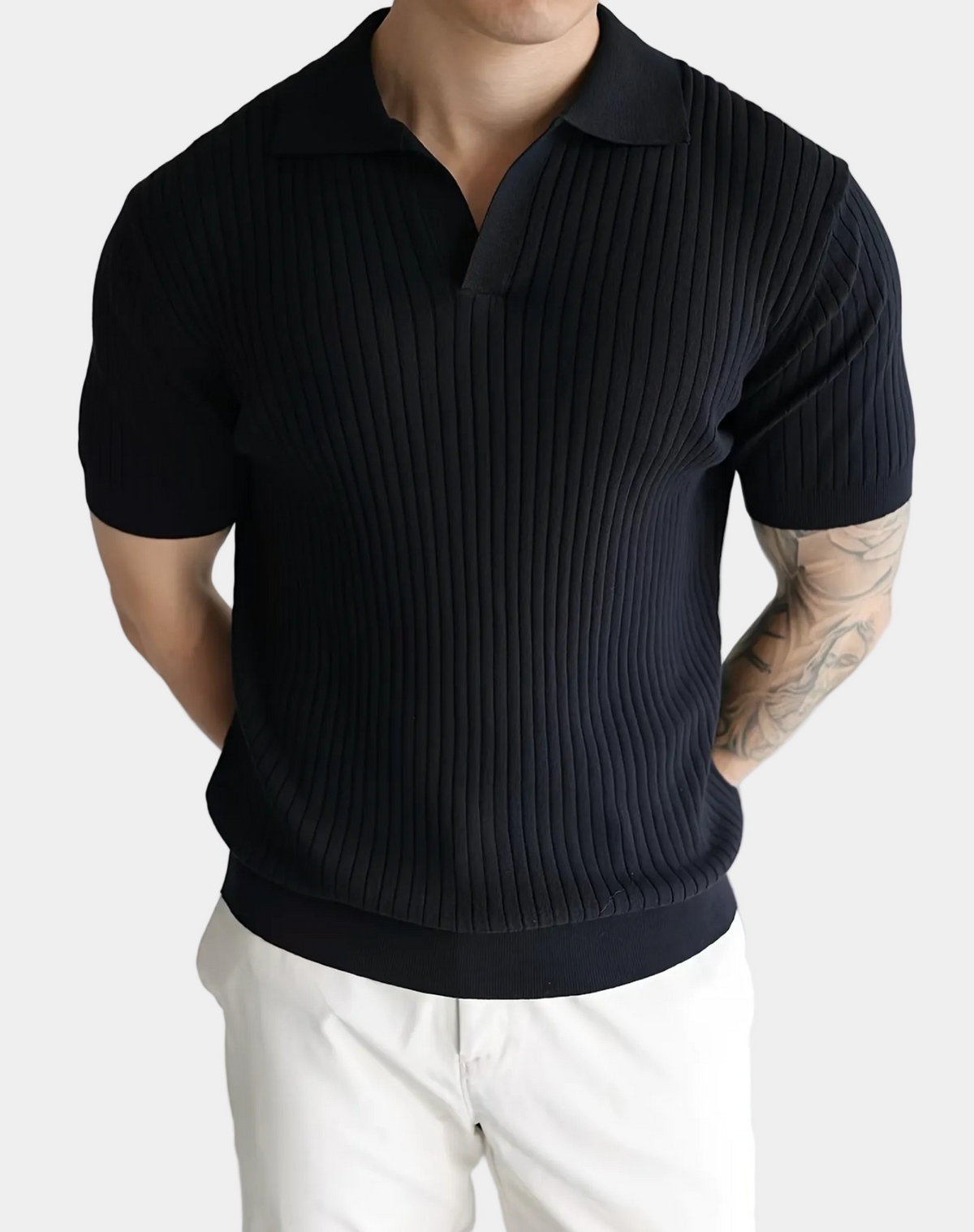 Men's Ribbed Polo Shirt