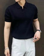 Men's Ribbed Polo Shirt