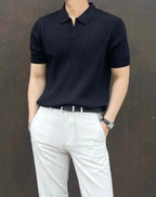 Men's Ribbed Polo Shirt