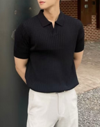 Men's Ribbed Polo Shirt
