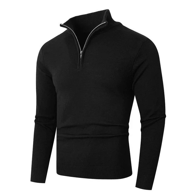 Men's Ribbed Quarter-Zip Jumper
