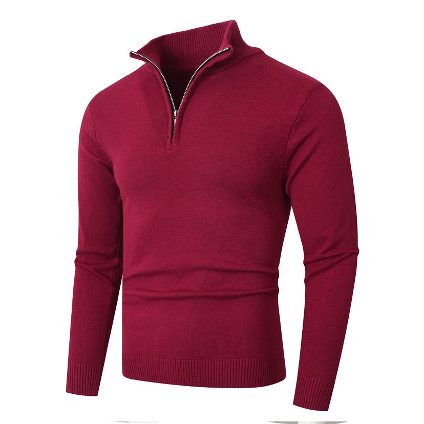 Men's Ribbed Quarter-Zip Jumper