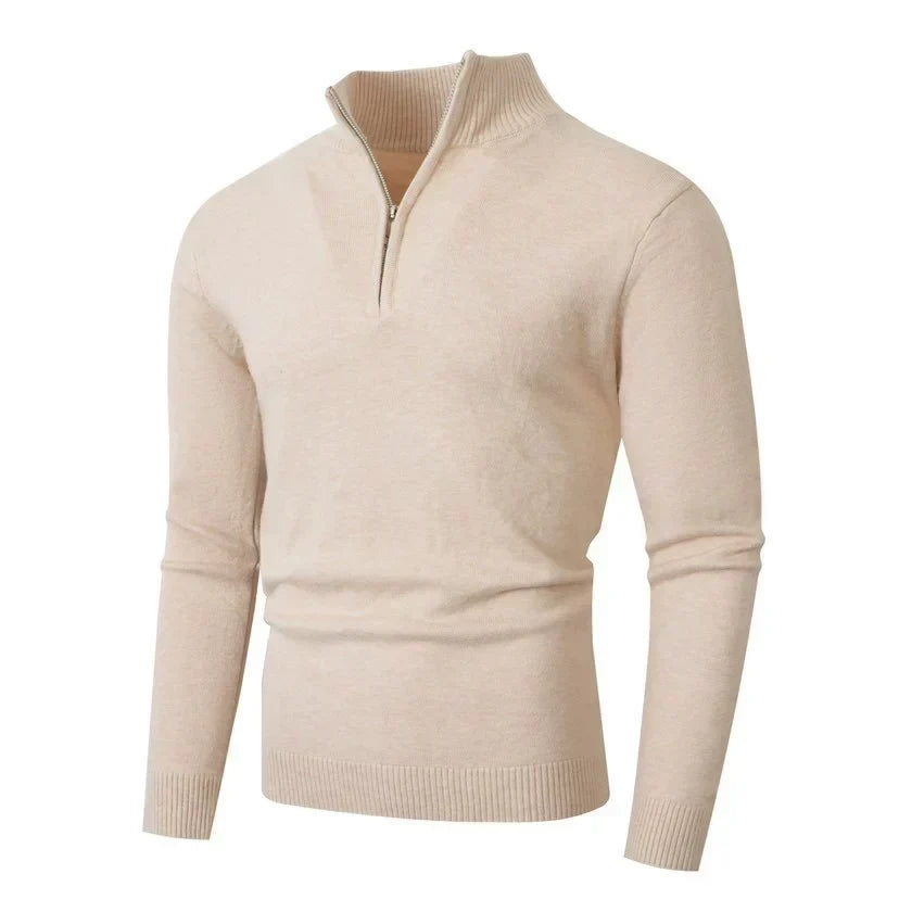 Men's Ribbed Quarter-Zip Jumper
