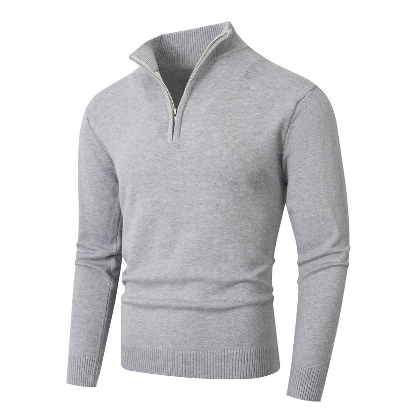 Men's Ribbed Quarter-Zip Jumper