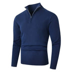 Men's Ribbed Quarter-Zip Jumper