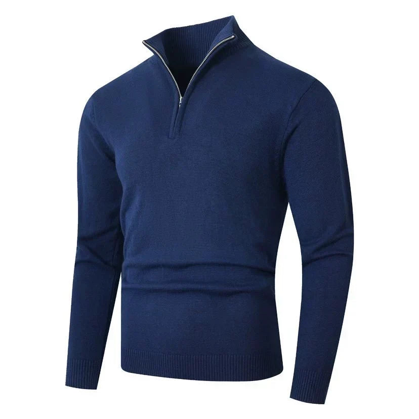 Men's Ribbed Quarter-Zip Jumper