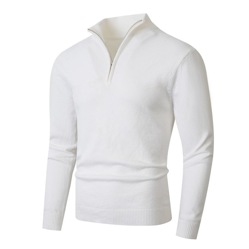 Men's Ribbed Quarter-Zip Jumper