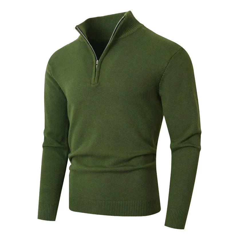 Men's Ribbed Quarter-Zip Jumper