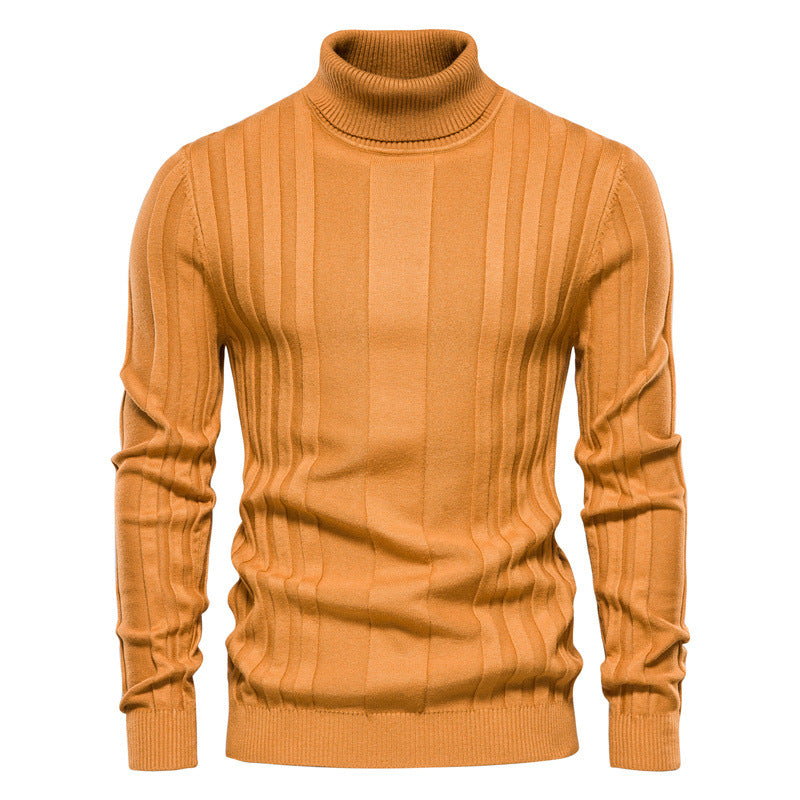 Men's Ribbed Roll Neck Jumper