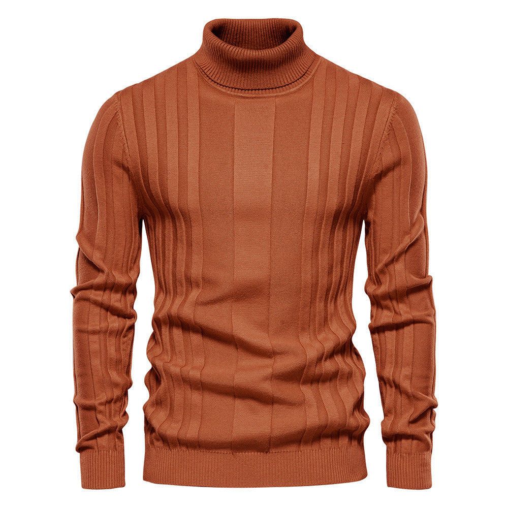 Men's Ribbed Roll Neck Jumper