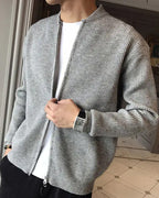 Men's Ribbed Zip-Up Cardigan