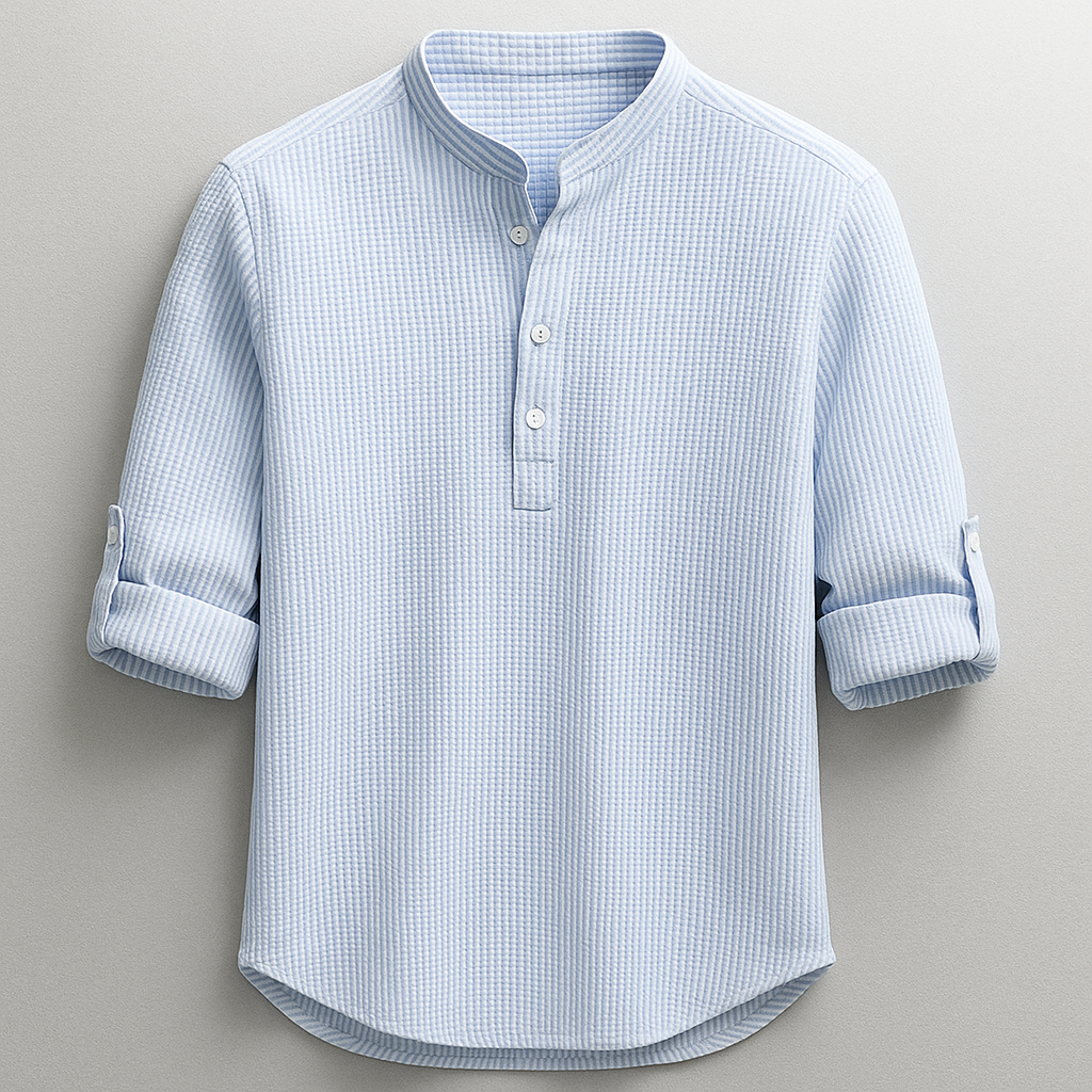 Men's Roll-Up Sleeve Grandad Shirt