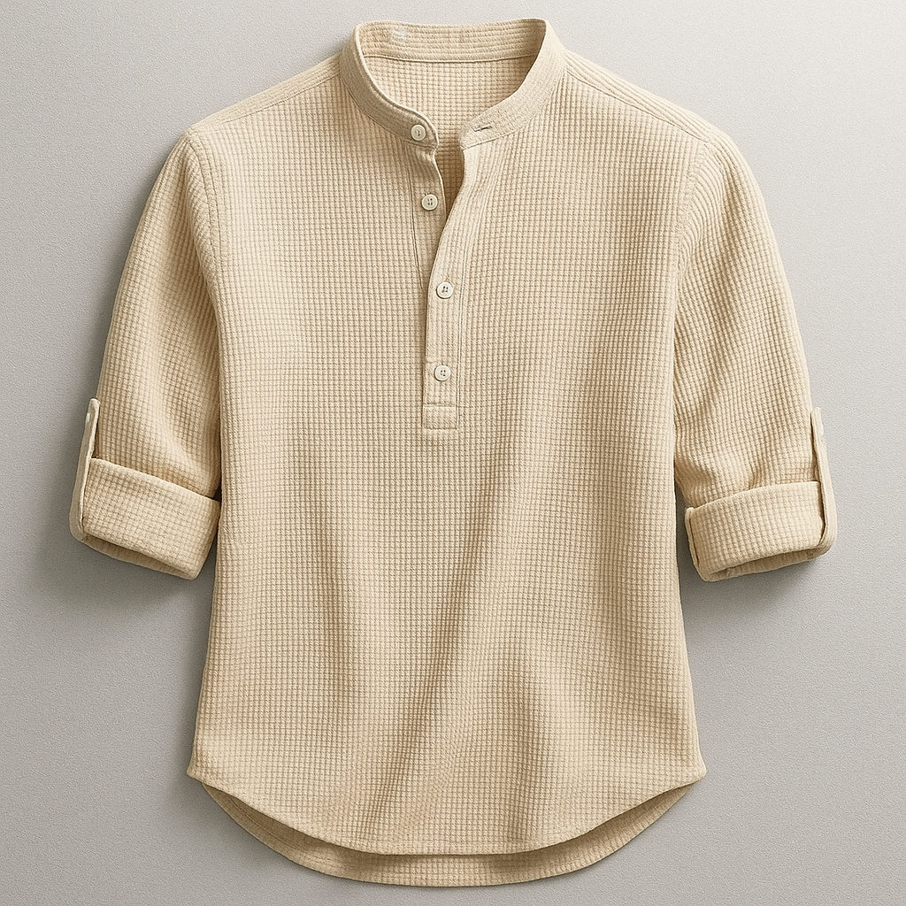 Men's Roll-Up Sleeve Grandad Shirt