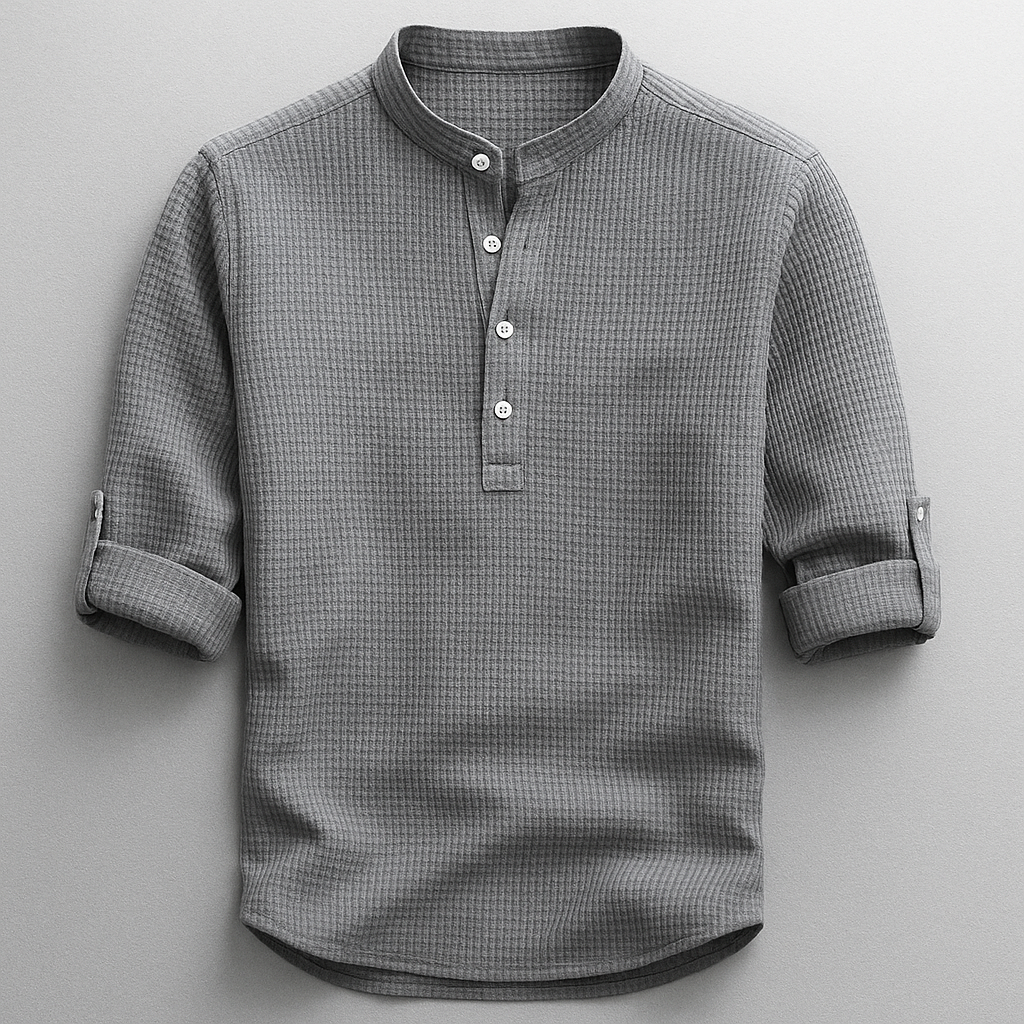 Men's Roll-Up Sleeve Grandad Shirt