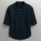 Men's Roll-Up Sleeve Grandad Shirt