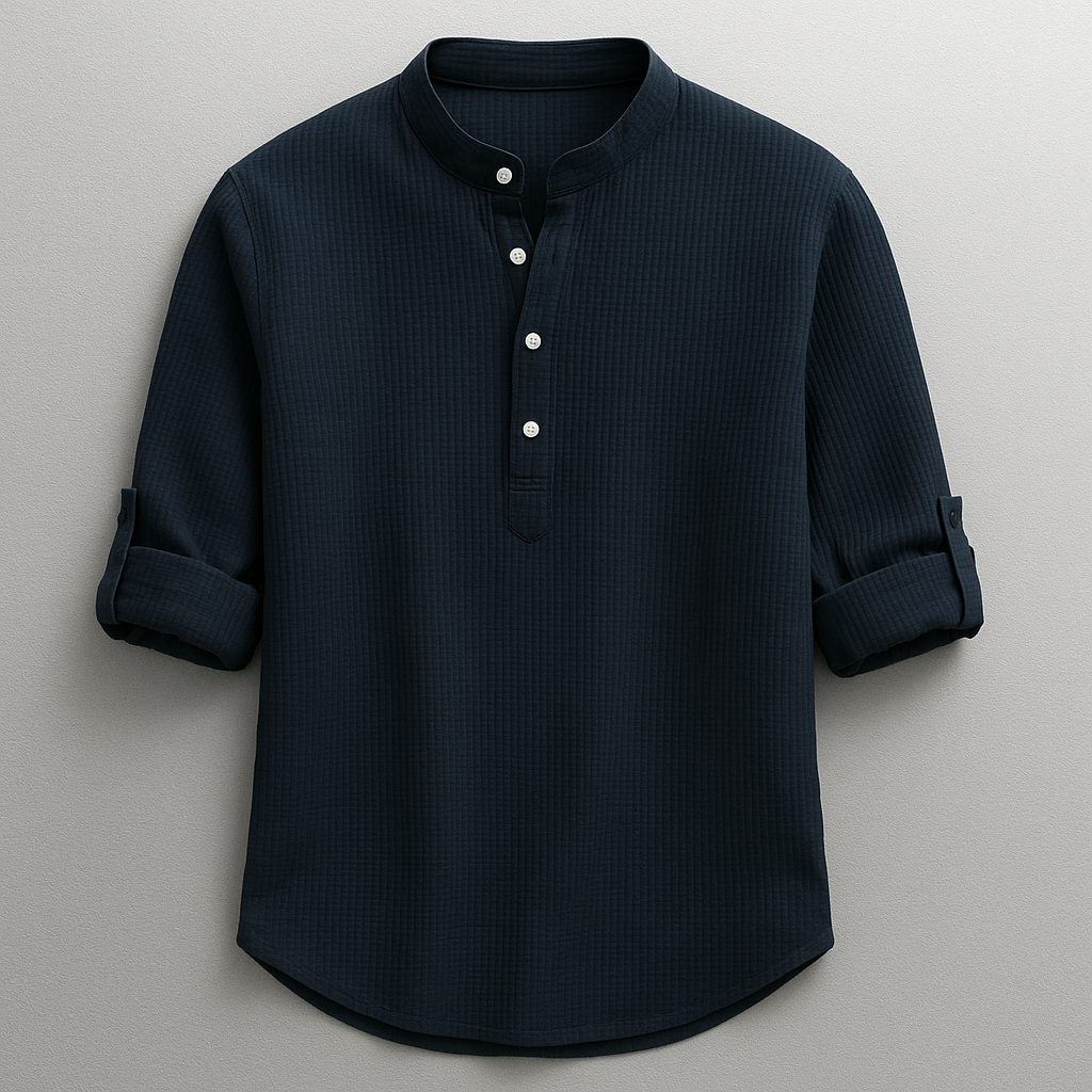 Men's Roll-Up Sleeve Grandad Shirt