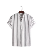 Men's Short Sleeve Striped Polo Shirt
