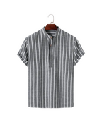 Men's Short Sleeve Striped Polo Shirt