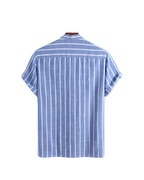 Men's Short Sleeve Striped Polo Shirt