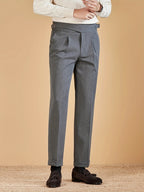 Men's Side Adjuster Pleated Trousers