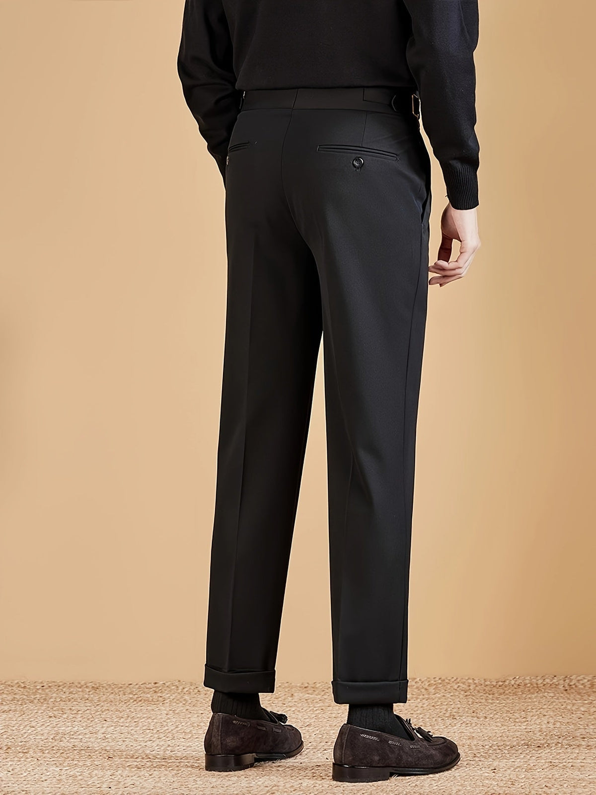Men's Side Adjuster Pleated Trousers