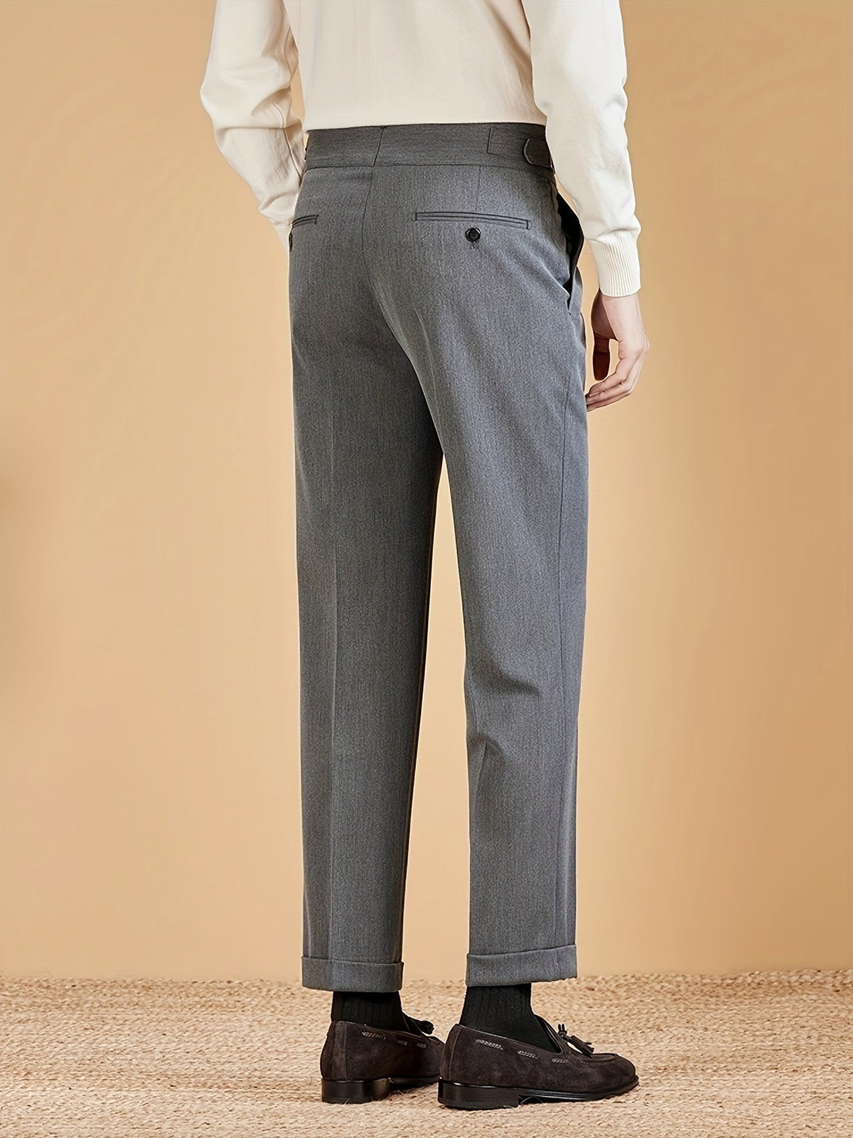 Men's Side Adjuster Pleated Trousers