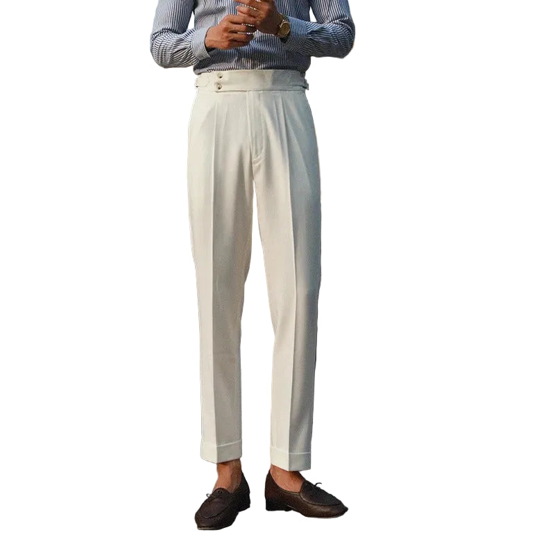 Men's Side Tab Pleated Trousers