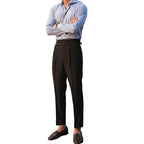 Men's Side Tab Pleated Trousers
