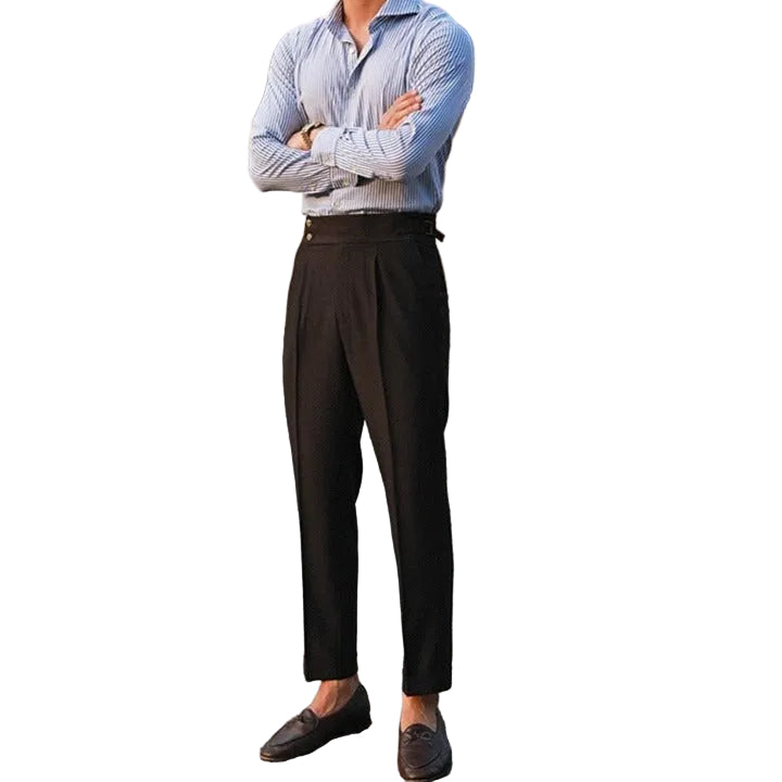 Men's Side Tab Pleated Trousers