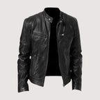Men's Stand Collar Biker Jacket