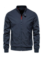 Men's Stand Collar Zip-Up Jacket
