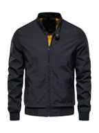 Men's Stand Collar Zip-Up Jacket