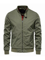 Men's Stand Collar Zip-Up Jacket