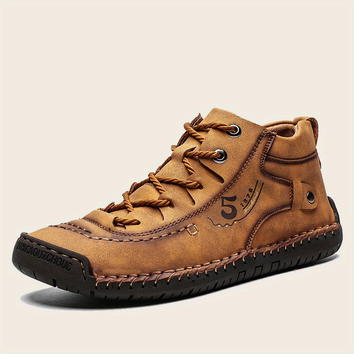 Men's Stitched Lace-Up Boots