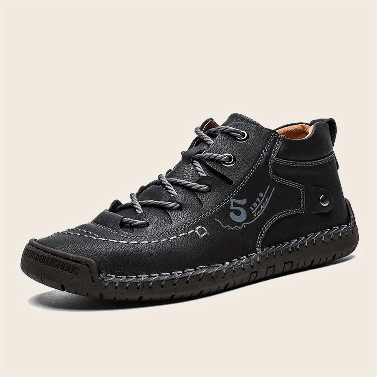 Men's Stitched Lace-Up Boots