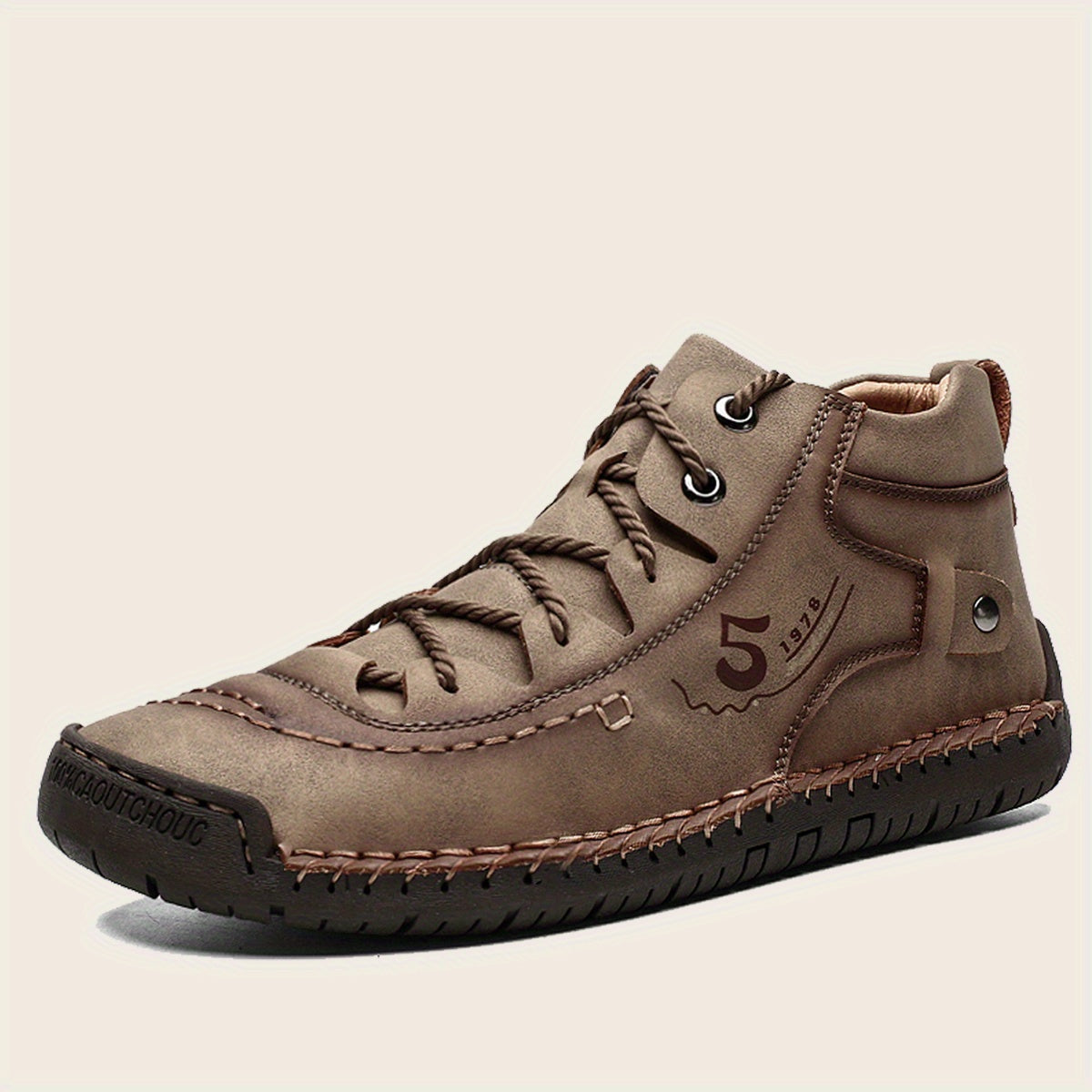 Men's Stitched Lace-Up Boots