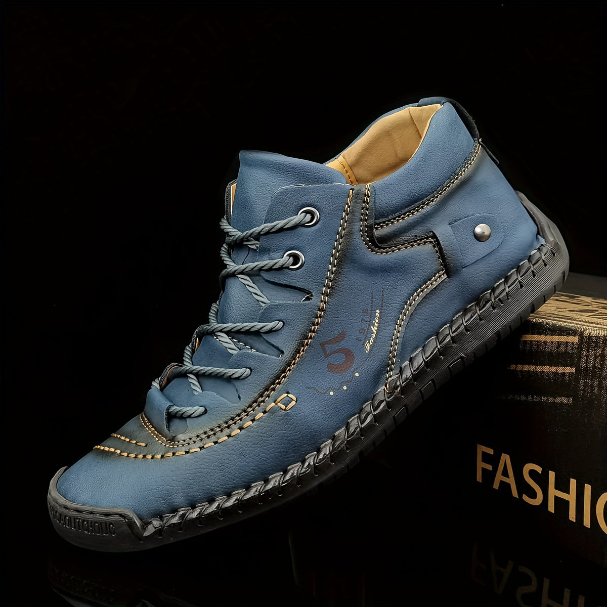 Men's Stitched Lace-Up Boots