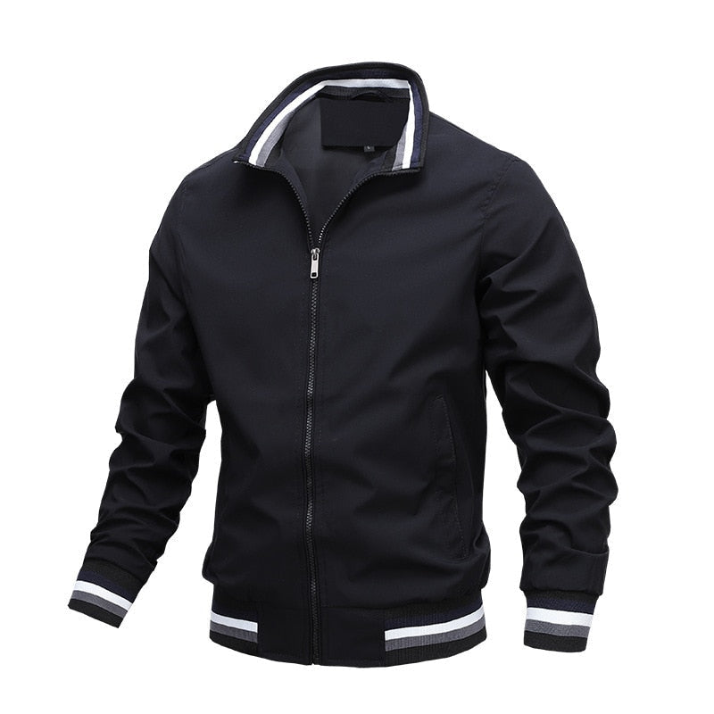 Men's Stripe Detail Zip Jacket