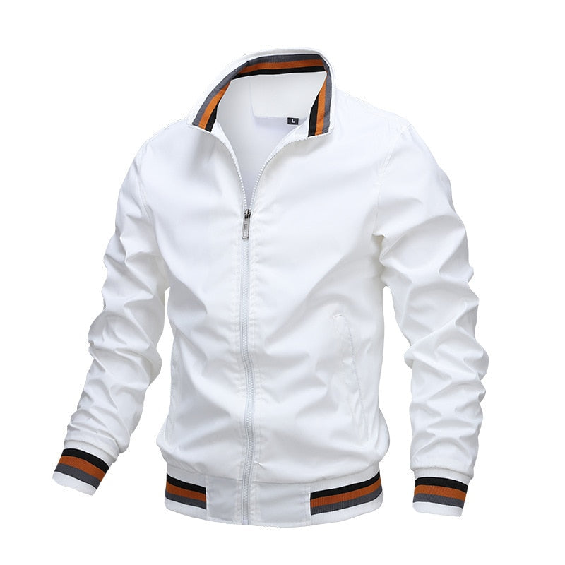 Men's Stripe Detail Zip Jacket