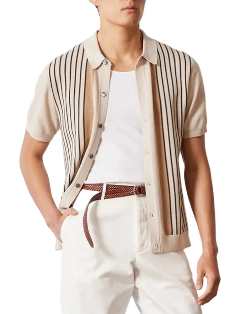 Men's Striped Button Shirt