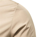 Men's Striped Collar Zip-Up Jacket
