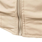 Men's Striped Collar Zip-Up Jacket