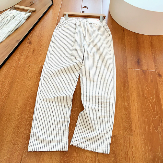 Men's Striped Drawstring Trousers