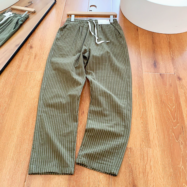 Men's Striped Drawstring Trousers
