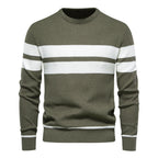 Men's Striped Round Neck Sweater