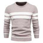 Men's Striped Round Neck Sweater